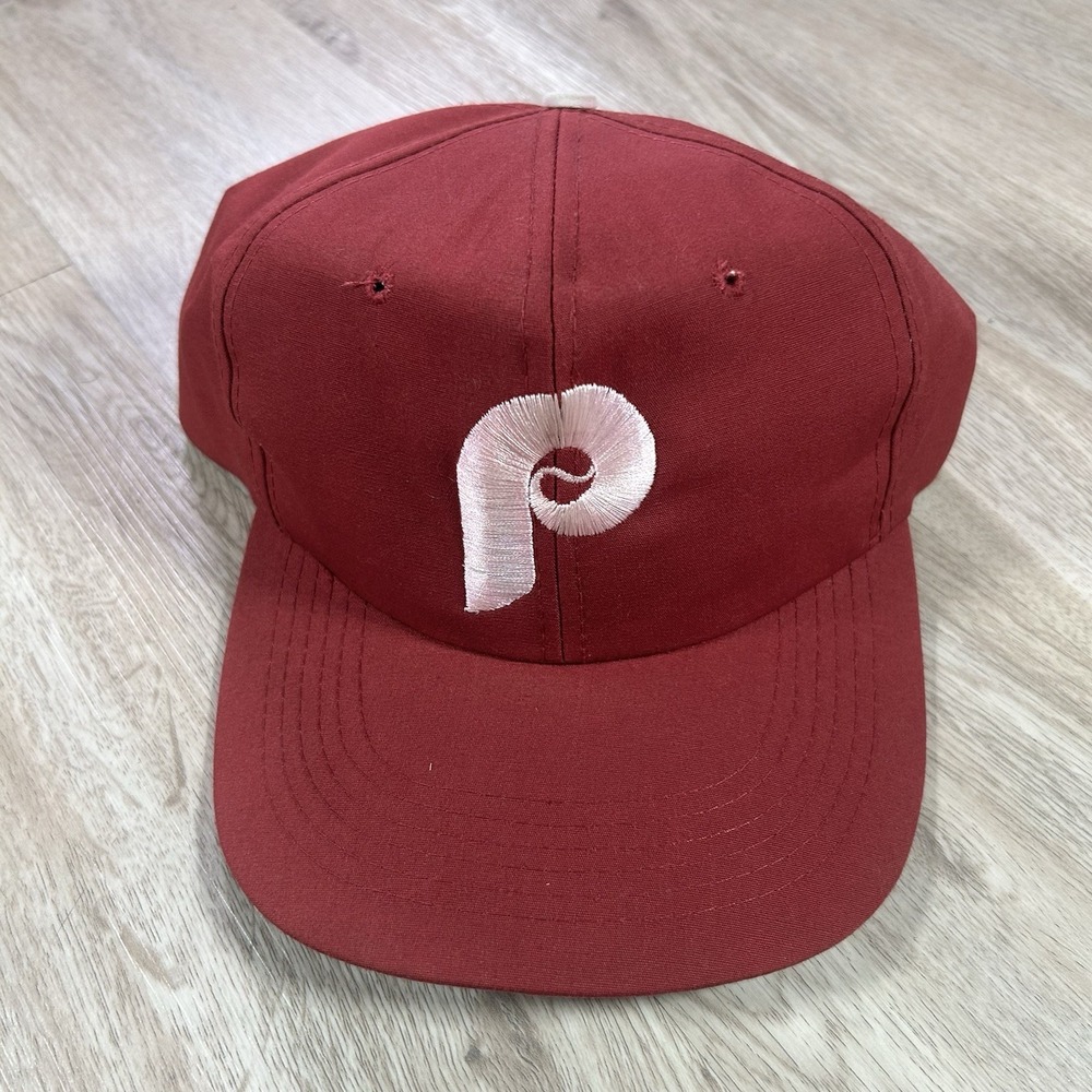 VTG Philadelphia Phillies Snapback Hat MLB Baseball Universal Maroon Cap